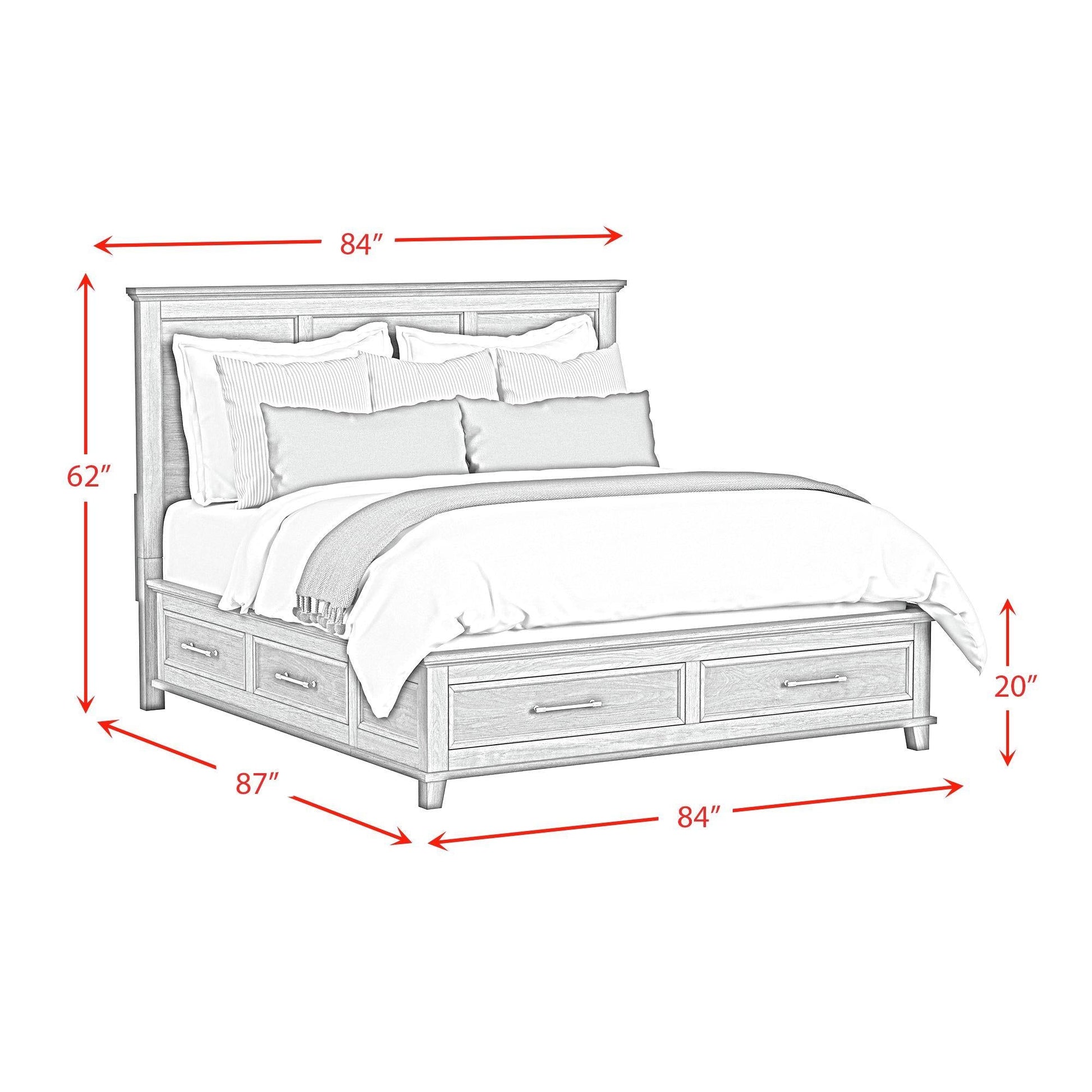 Elements International Canterbury B - 13030 - 7 - KSB King Storage Bed - American Furniture of Slidell
