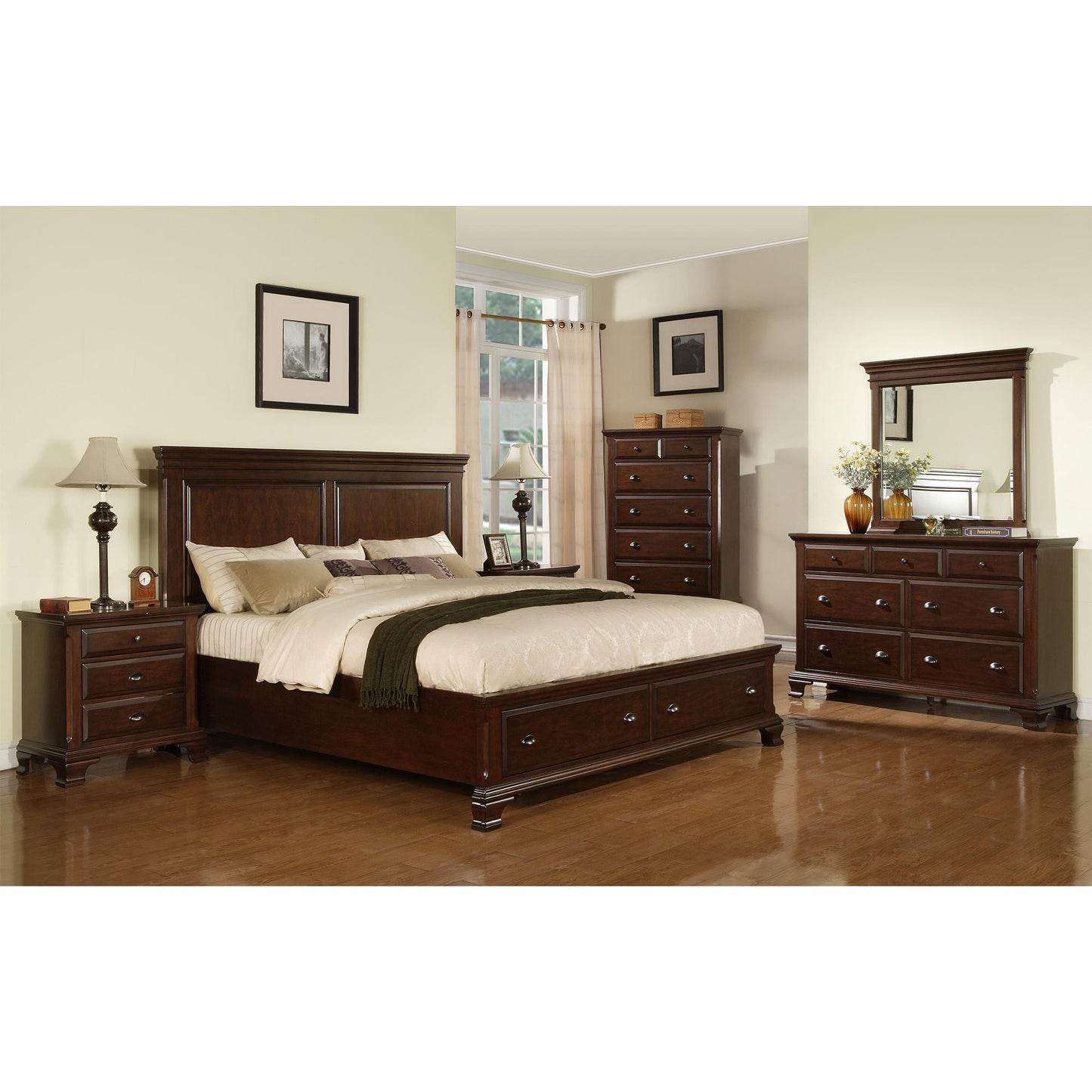 Elements International Canton Cherry CN600DR Dresser - American Furniture of Slidell