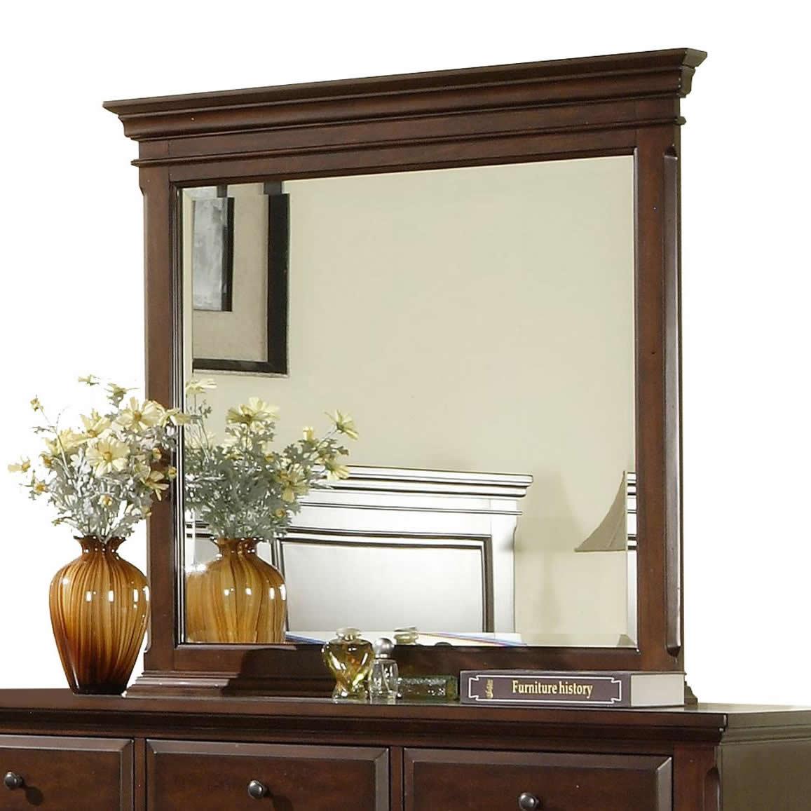 Elements International Canton Cherry CN600MR Dresser Mirror - American Furniture of Slidell