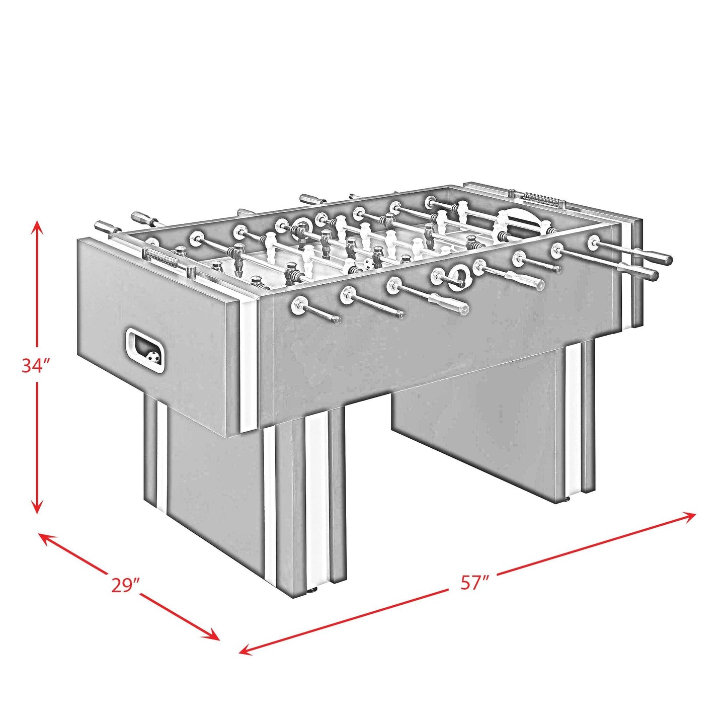 Elements International Clara GTCL100FT Foosball Table - American Furniture of Slidell