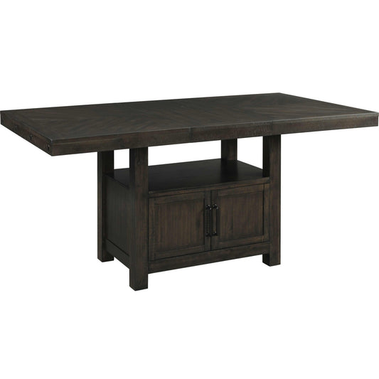 Elements International Colorado Counter Height Dining Table with Pedestal Base DCO100CDTTB - American Furniture of Slidell