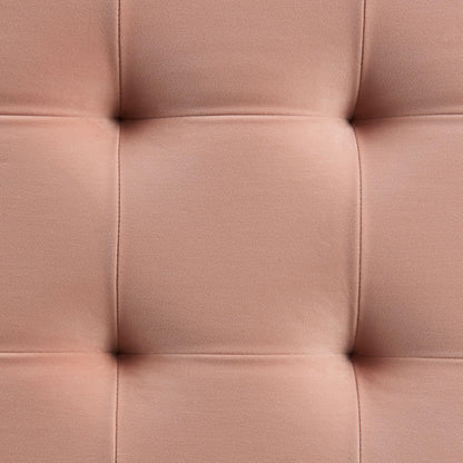Elements International Crosby Tufted Storage Ottoman - Blush - American Furniture of Slidell