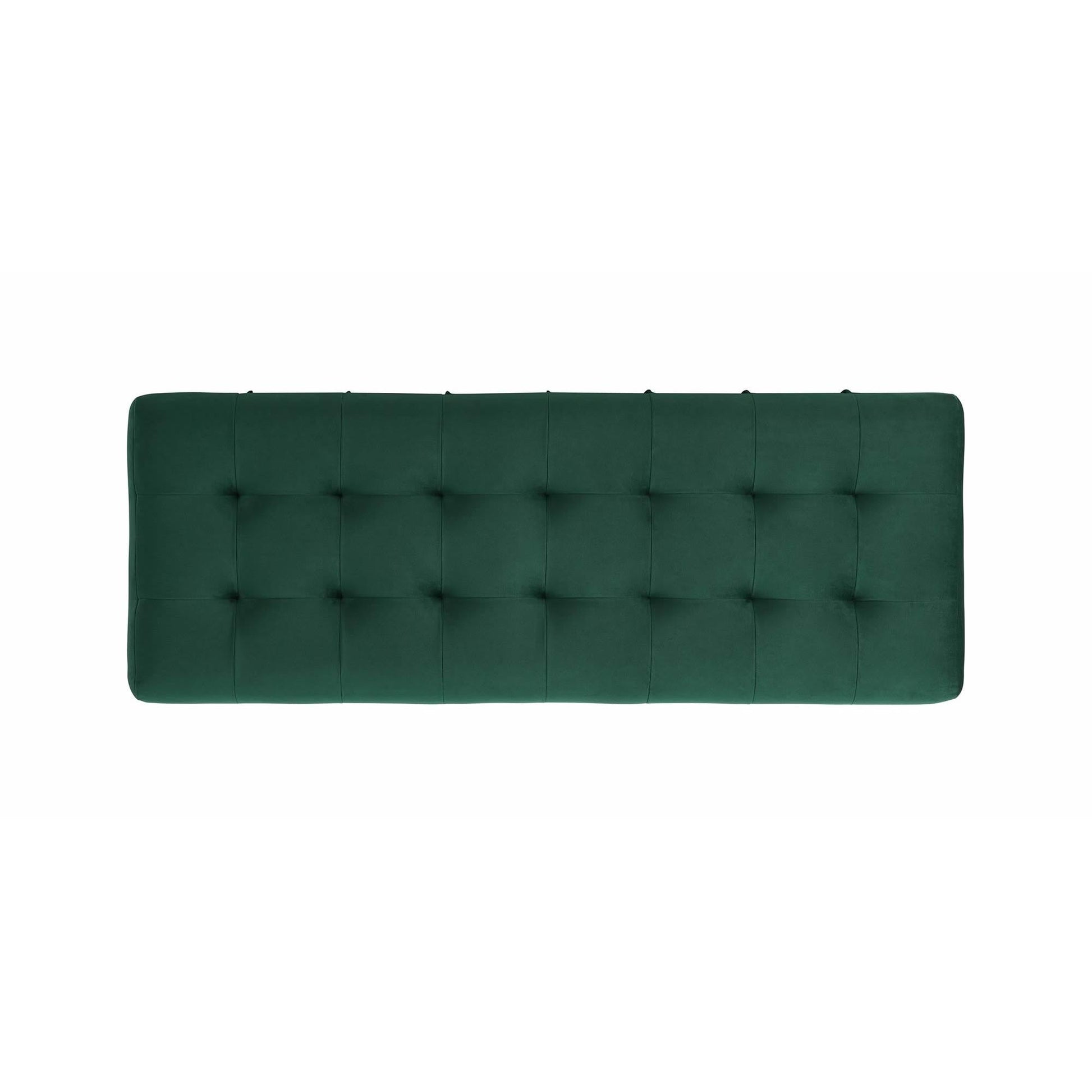 Elements International Crosby Tufted Storage Ottoman - Evergreen - American Furniture of Slidell