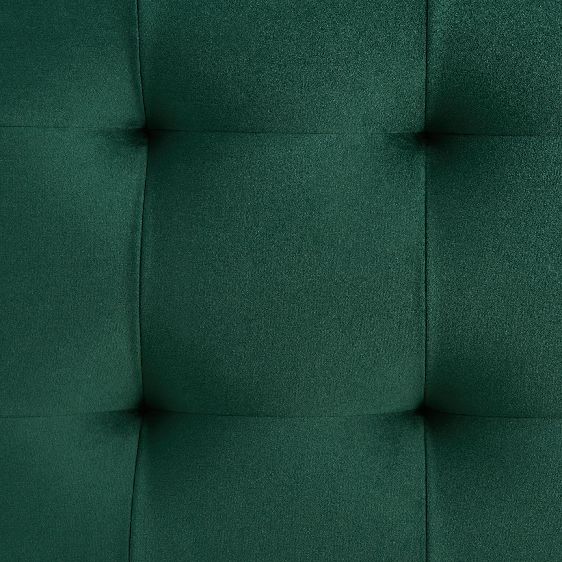 Elements International Crosby Tufted Storage Ottoman - Evergreen - American Furniture of Slidell