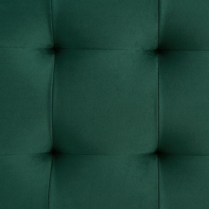 Elements International Crosby Tufted Storage Ottoman - Evergreen - American Furniture of Slidell