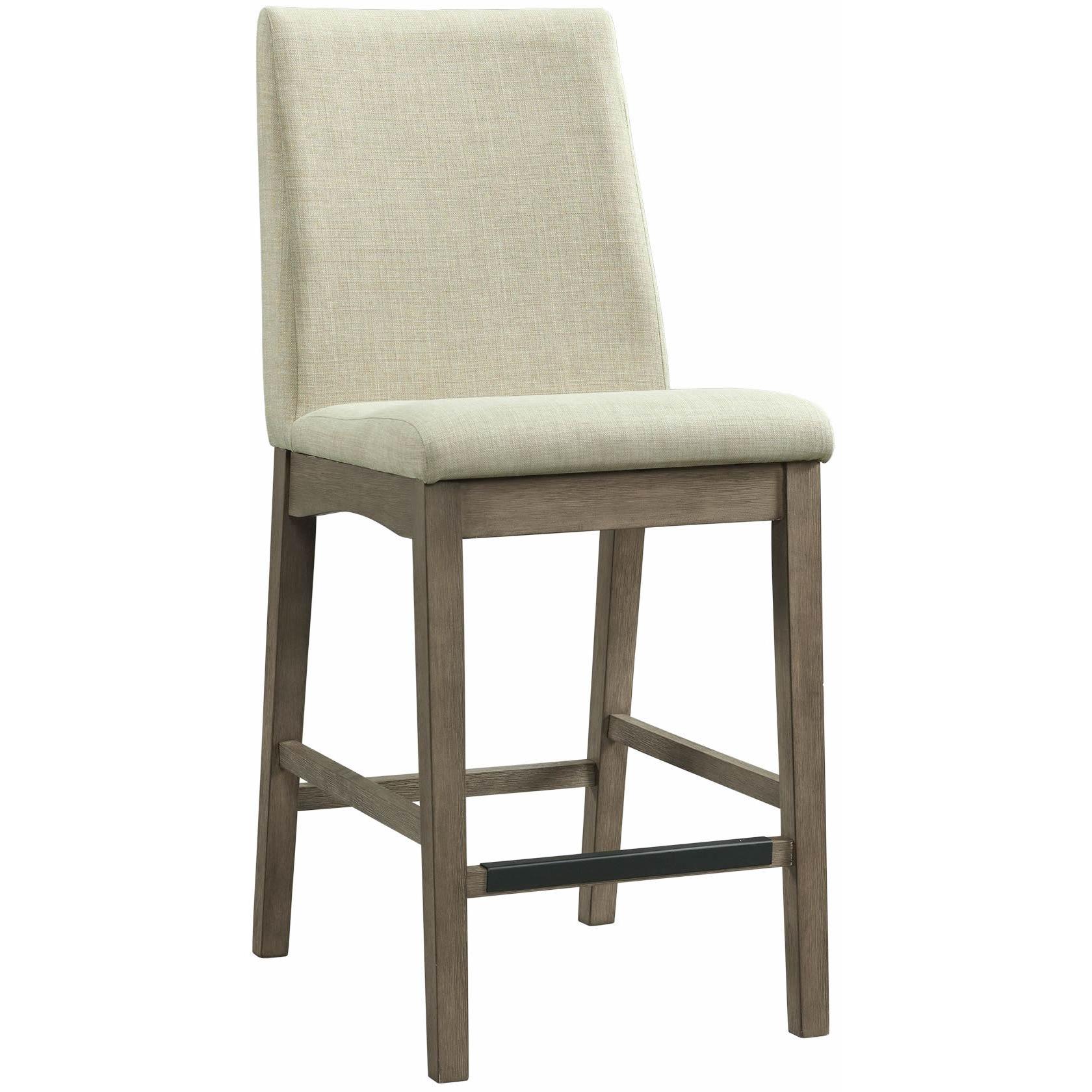 Elements International Dapper Counter Side Chair (Grey Finish) - American Furniture of Slidell