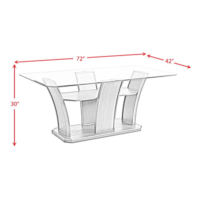 Elements International Dapper DPR300DTB Rectangular Dining Table - American Furniture of Slidell