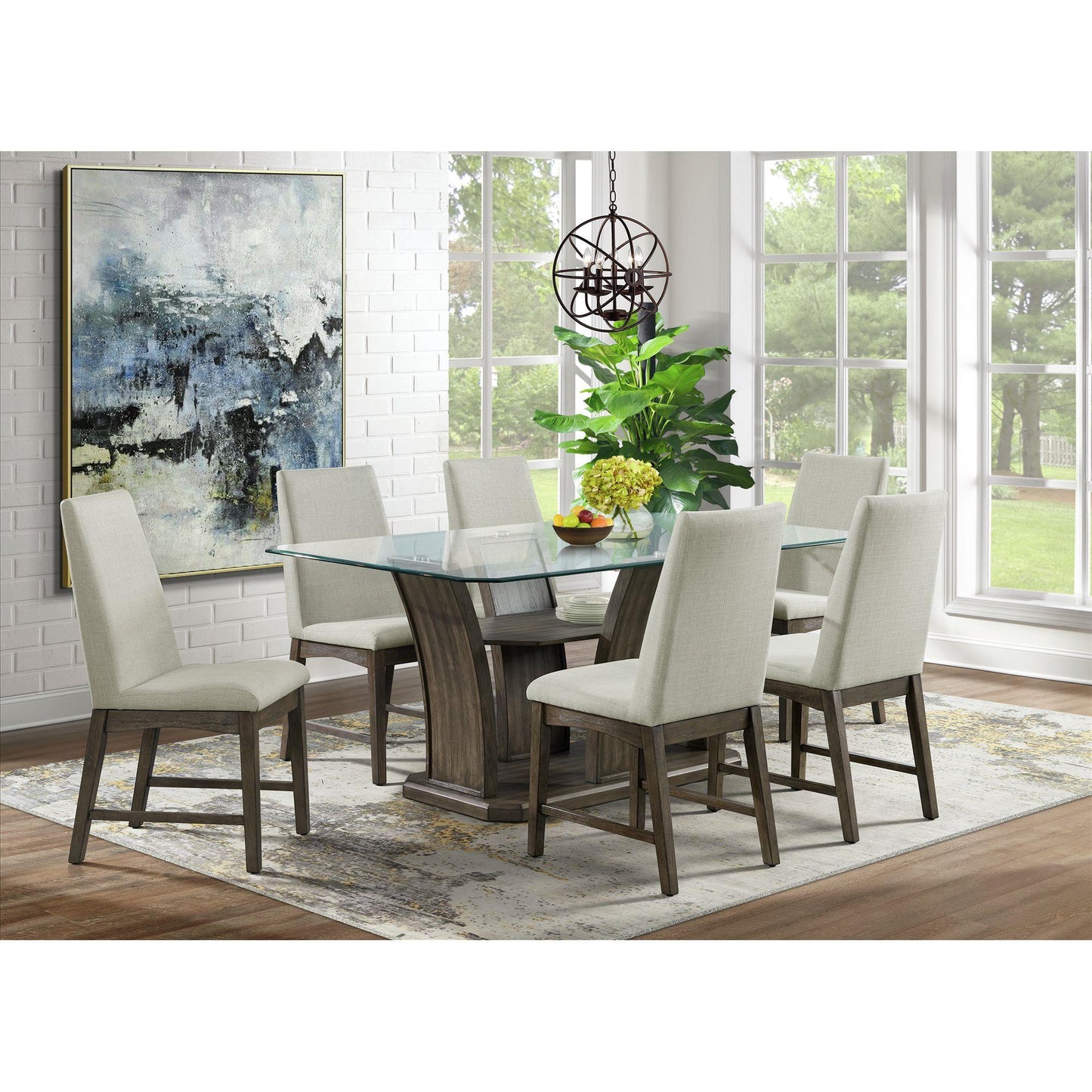 Elements International Dapper DPR300DTB Rectangular Dining Table - American Furniture of Slidell
