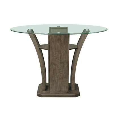 Elements International Dapper DPR300RCDTTB Round Counter Table - American Furniture of Slidell