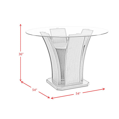 Elements International Dapper DPR300RCDTTB Round Counter Table - American Furniture of Slidell