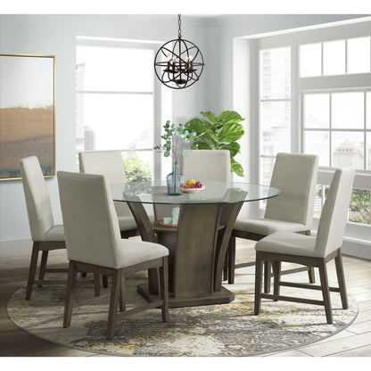 Elements International Dapper DPR300RDTTB Round Dining Table - American Furniture of Slidell