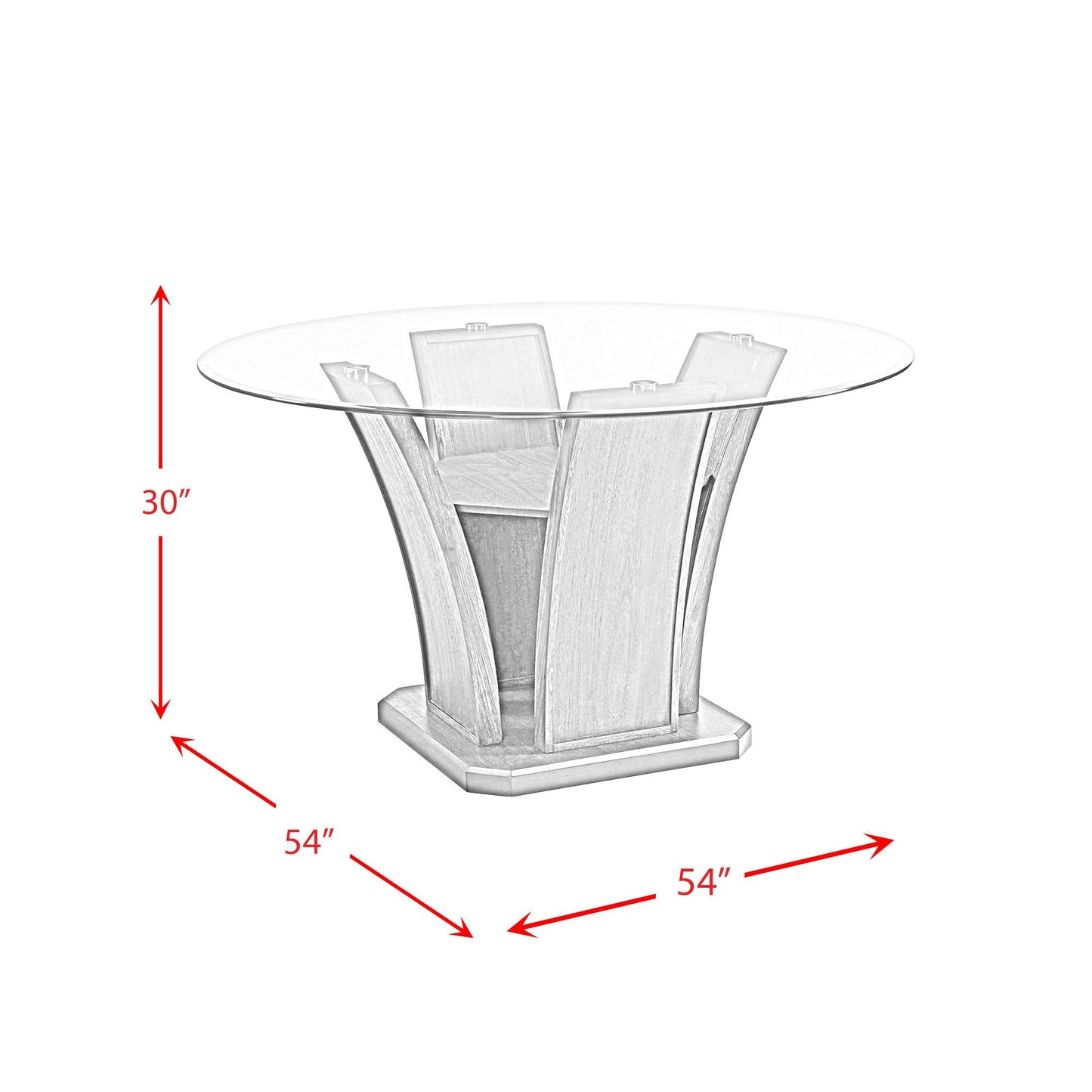 Elements International Dapper DPR300RDTTB Round Dining Table - American Furniture of Slidell