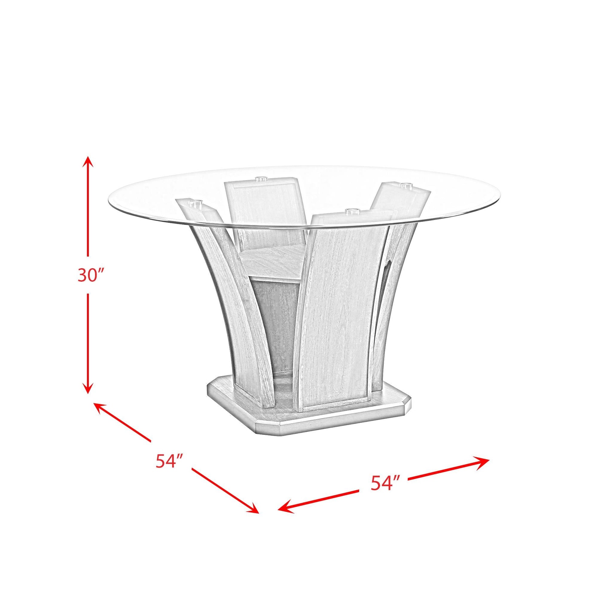 Elements International Dapper DPR300RDTTB Round Dining Table - American Furniture of Slidell