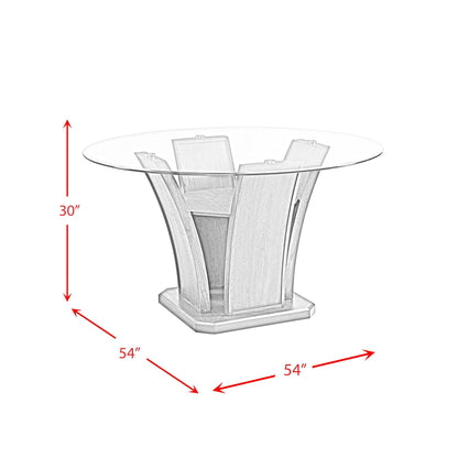 Elements International Dapper DPR300RDTTB Round Dining Table - American Furniture of Slidell