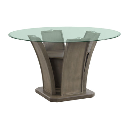 Elements International Dapper DPR300RDTTB Round Dining Table - American Furniture of Slidell