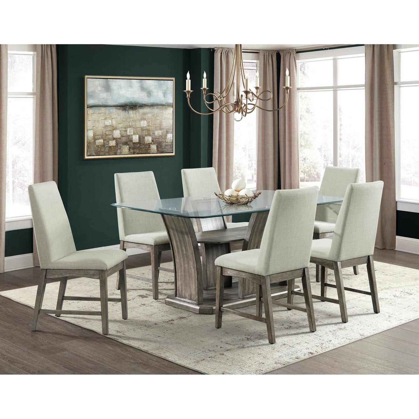Elements International Dapper DPR300SCN Side Chair - Grey - American Furniture of Slidell