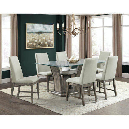 Elements International Dapper DPR300SCN Side Chair - Grey - American Furniture of Slidell