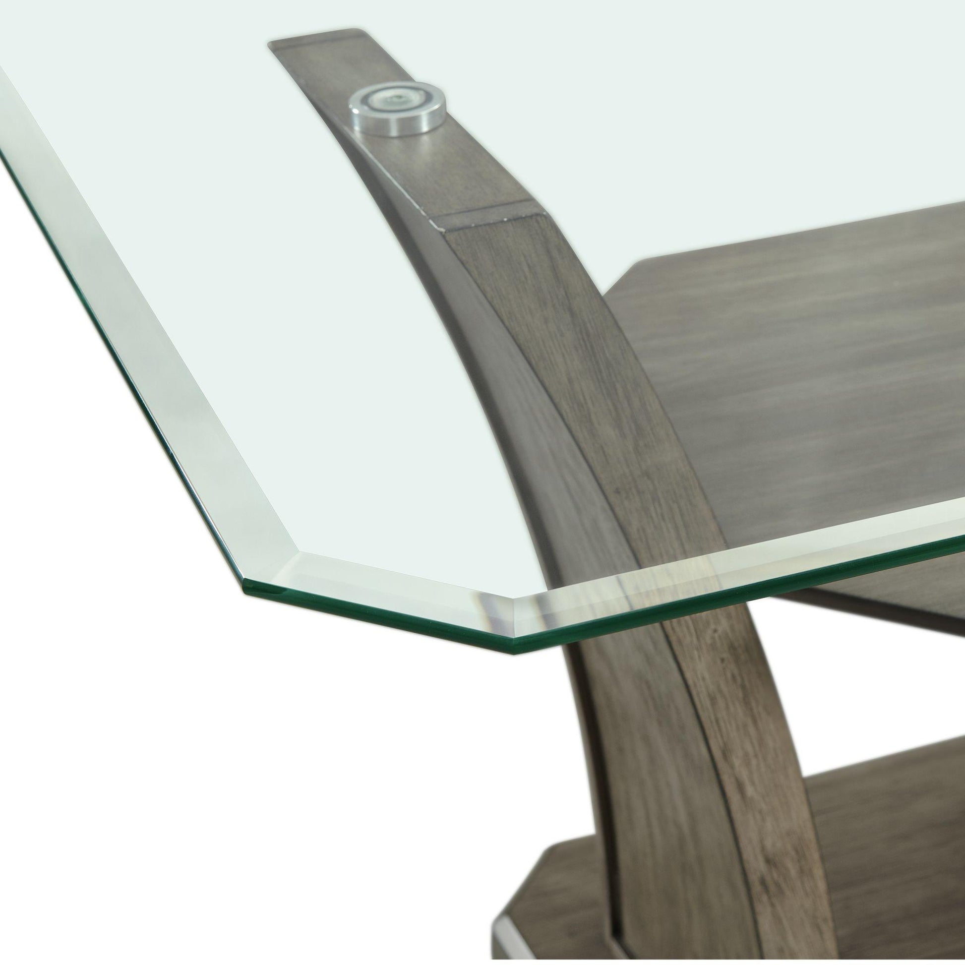 Elements International Dapper Grey Rectangular Counter Table - American Furniture of Slidell