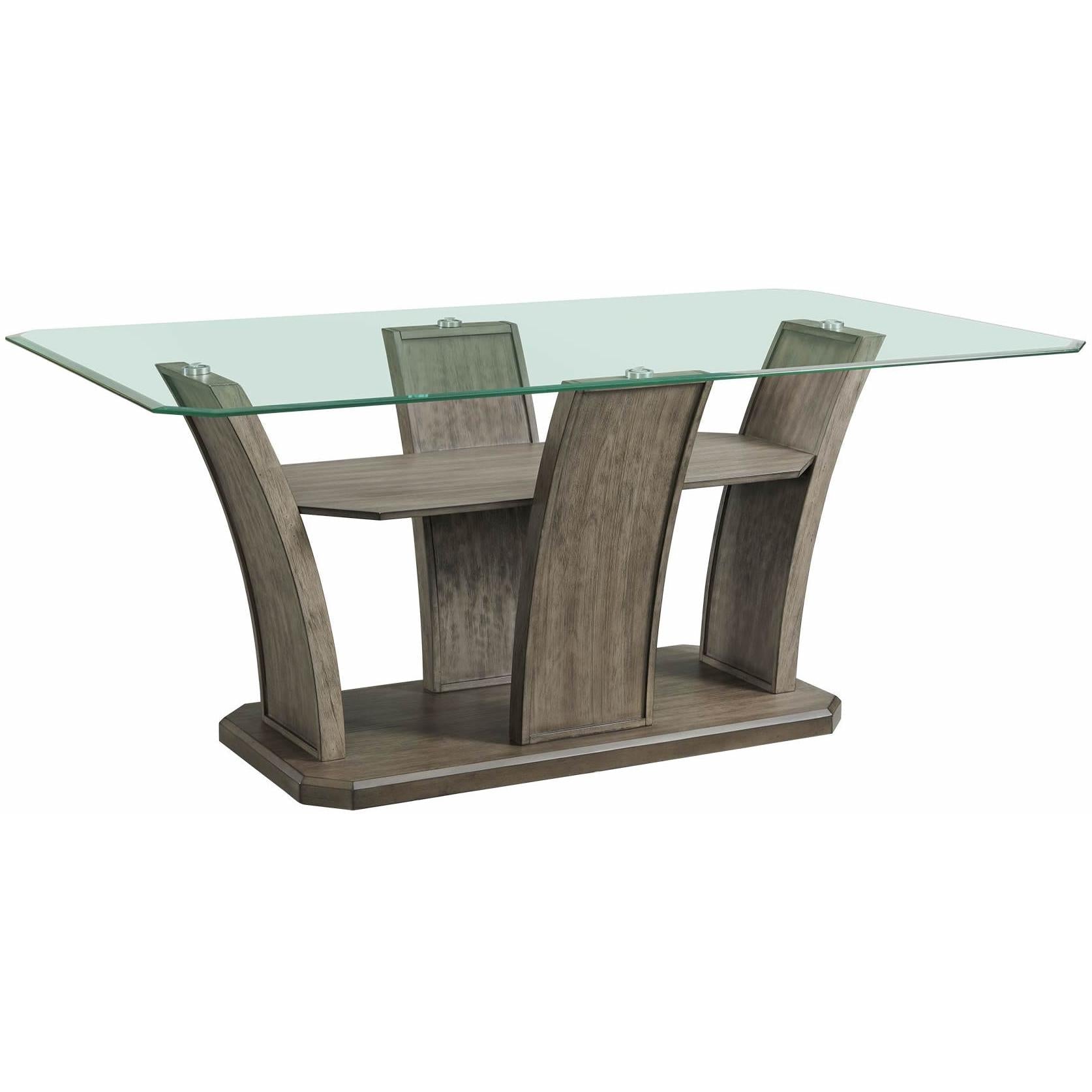 Elements International Dapper Grey Rectangular Counter Table - American Furniture of Slidell
