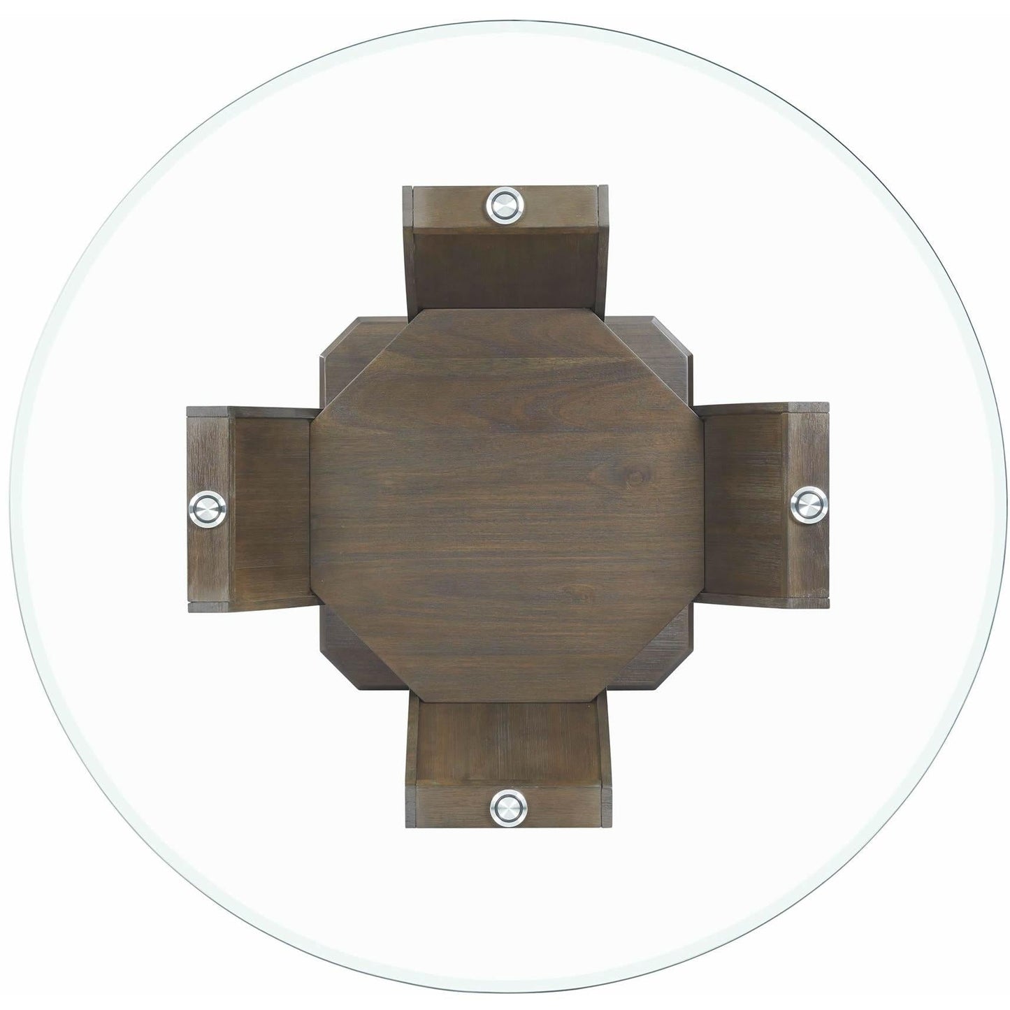 Elements International Dapper Round Counter Height Dining Table in Walnut - American Furniture of Slidell