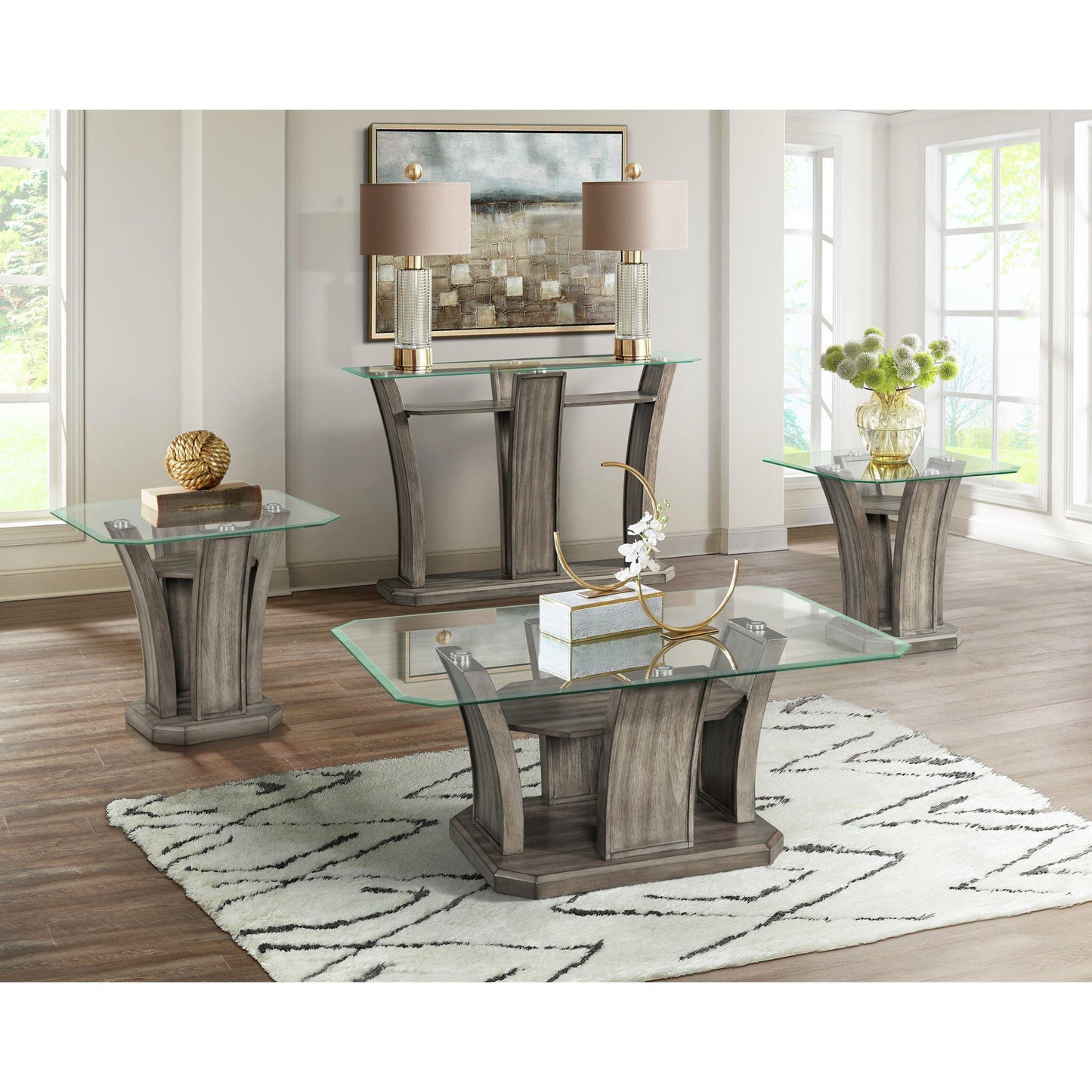 Elements International Dapper TPR350CT Rectangular Coffee Table - American Furniture of Slidell