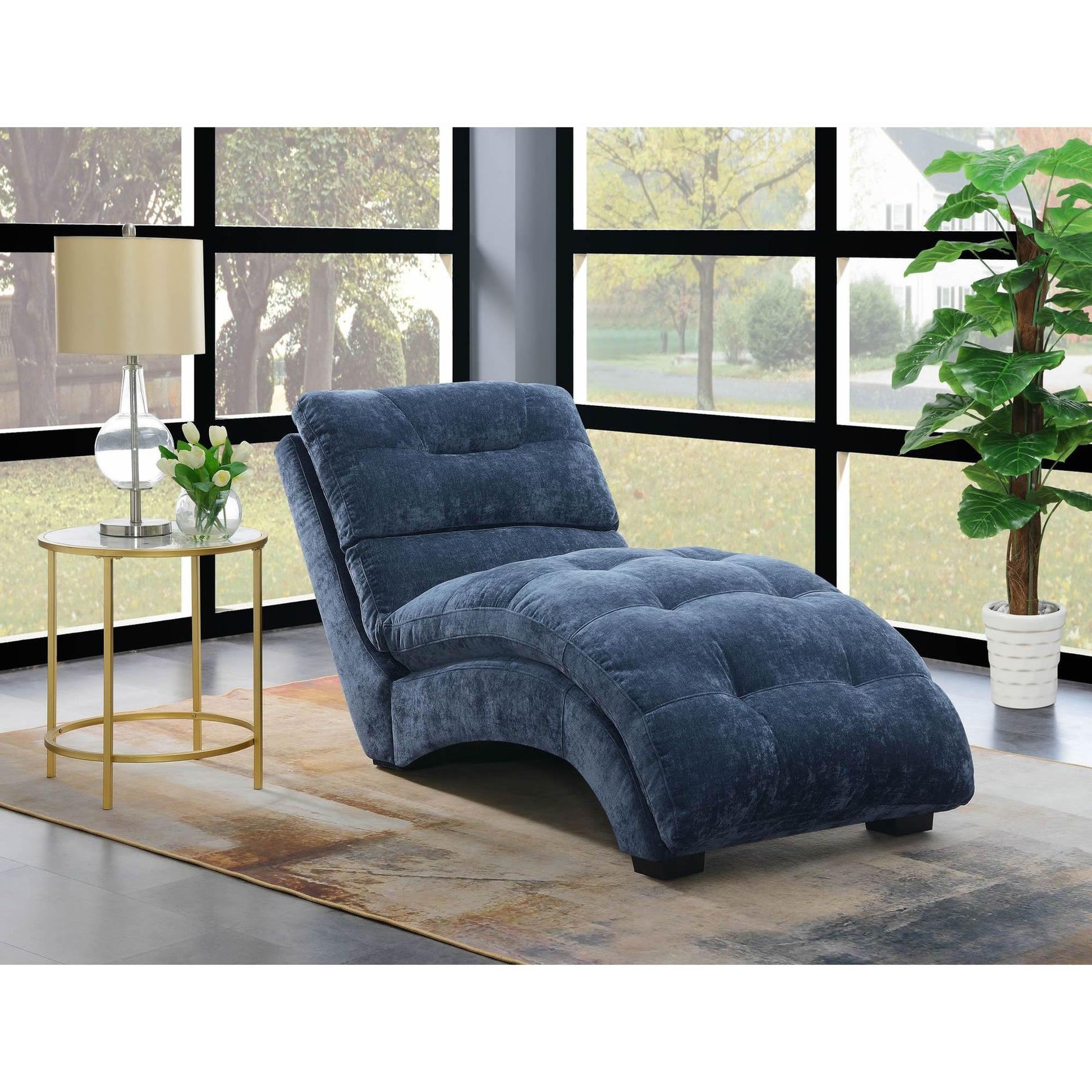 Elements International Dominick Chaise (K/D) In Amigo Slate - American Furniture of Slidell