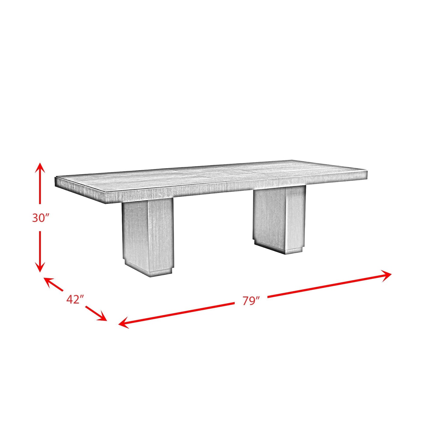 Elements International Donovan DDV100DT Rectangular Standard Height Dining Table - American Furniture of Slidell