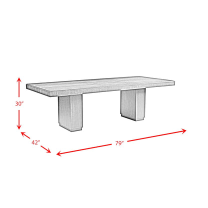 Elements International Donovan DDV100DT Rectangular Standard Height Dining Table - American Furniture of Slidell