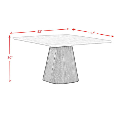 Elements International Edison D - 9130 - 8 - SDT Square Dining Table - American Furniture of Slidell