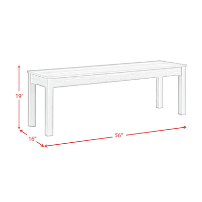 Elements International Eleanor D - 6460 - 3 - BN Dining Bench - American Furniture of Slidell