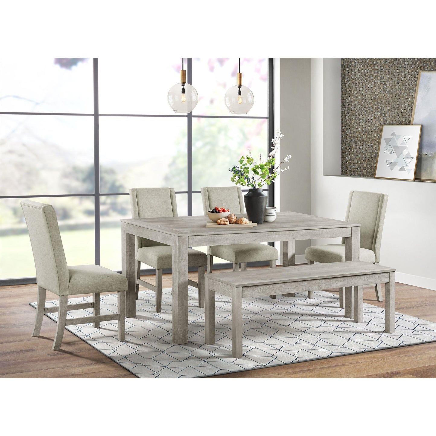 Elements International Eleanor D - 6460 - 3 - BN Dining Bench - American Furniture of Slidell