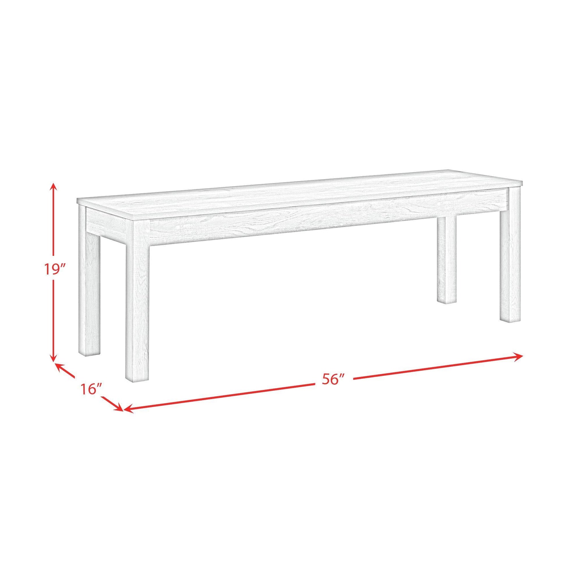 Elements International Eleanor D - 6460 - 5 - BN Dining Bench - American Furniture of Slidell
