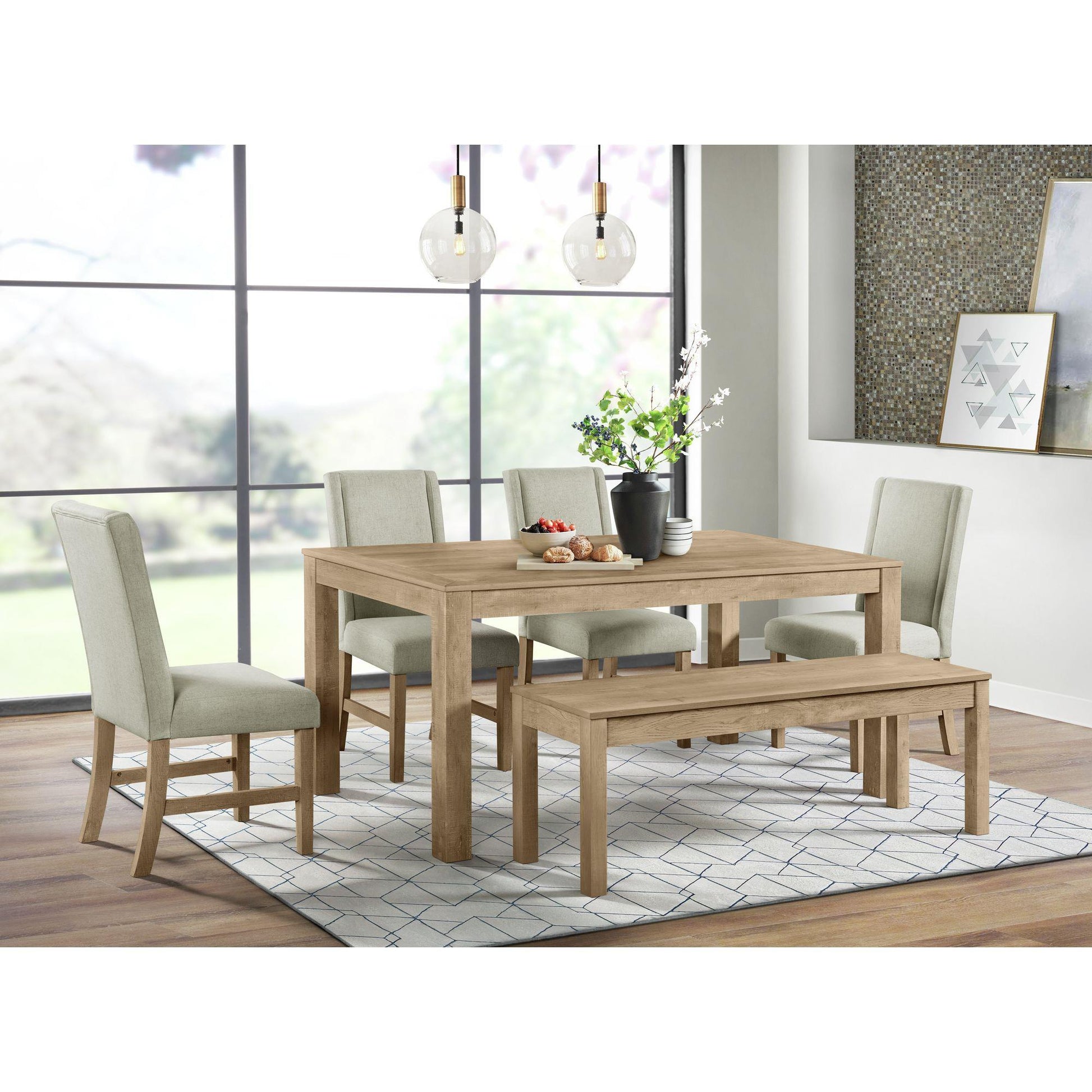 Elements International Eleanor D - 6460 - 5 - BN Dining Bench - American Furniture of Slidell