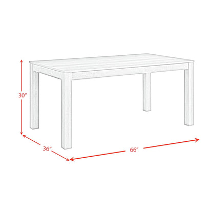 Elements International Eleanor D - 6460 - 5 - DT Rectangular Dining Table - American Furniture of Slidell