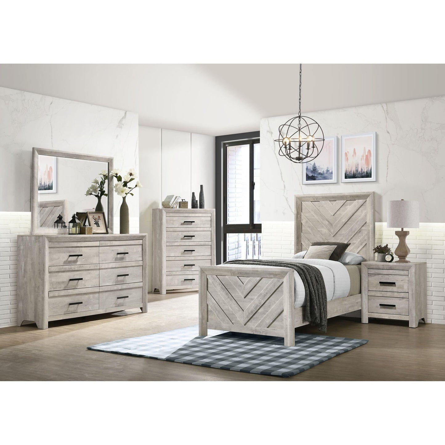 Elements International Eleanor EL700TBZS Twin Bed - American Furniture of Slidell