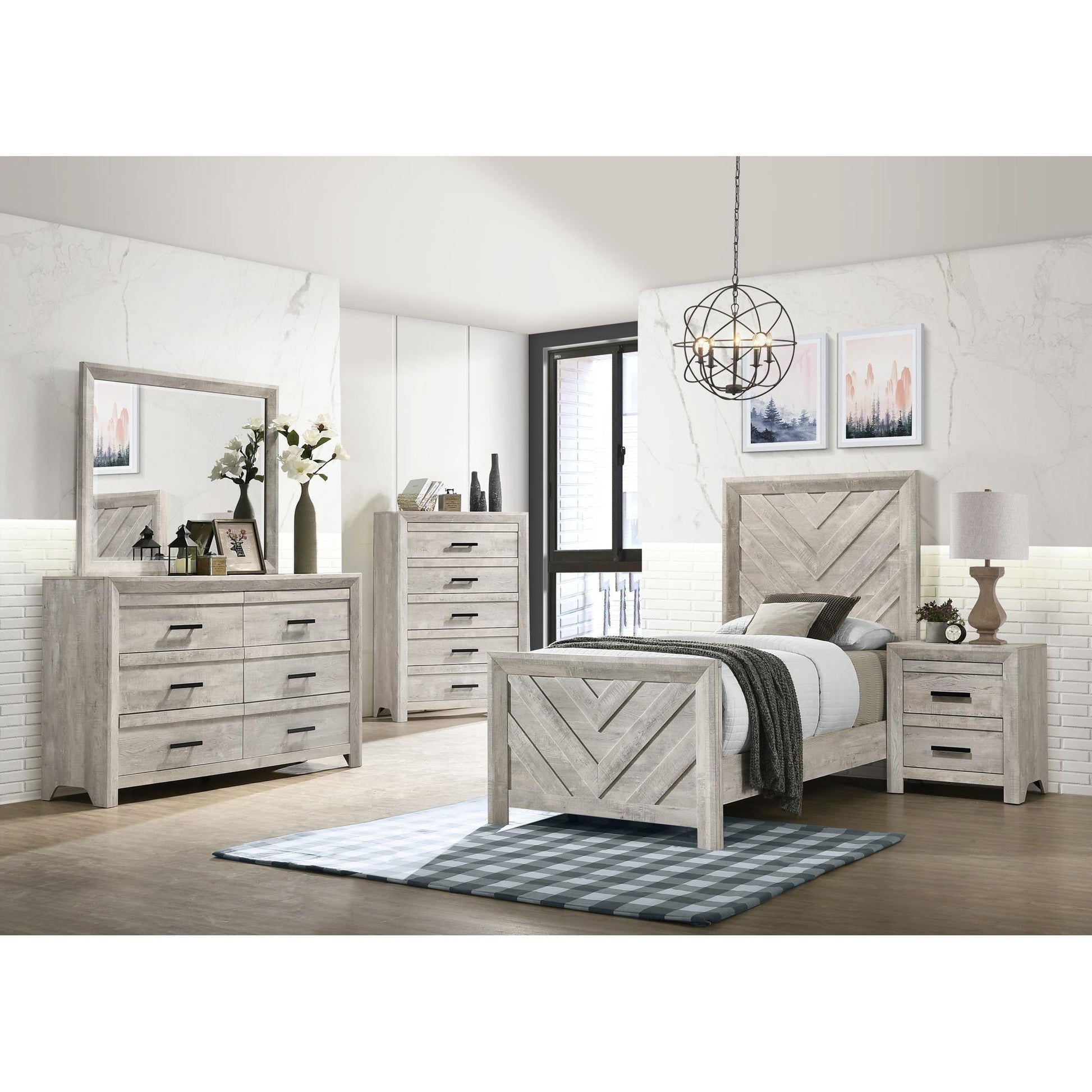 Elements International Eleanor EL700TBZS Twin Bed - American Furniture of Slidell
