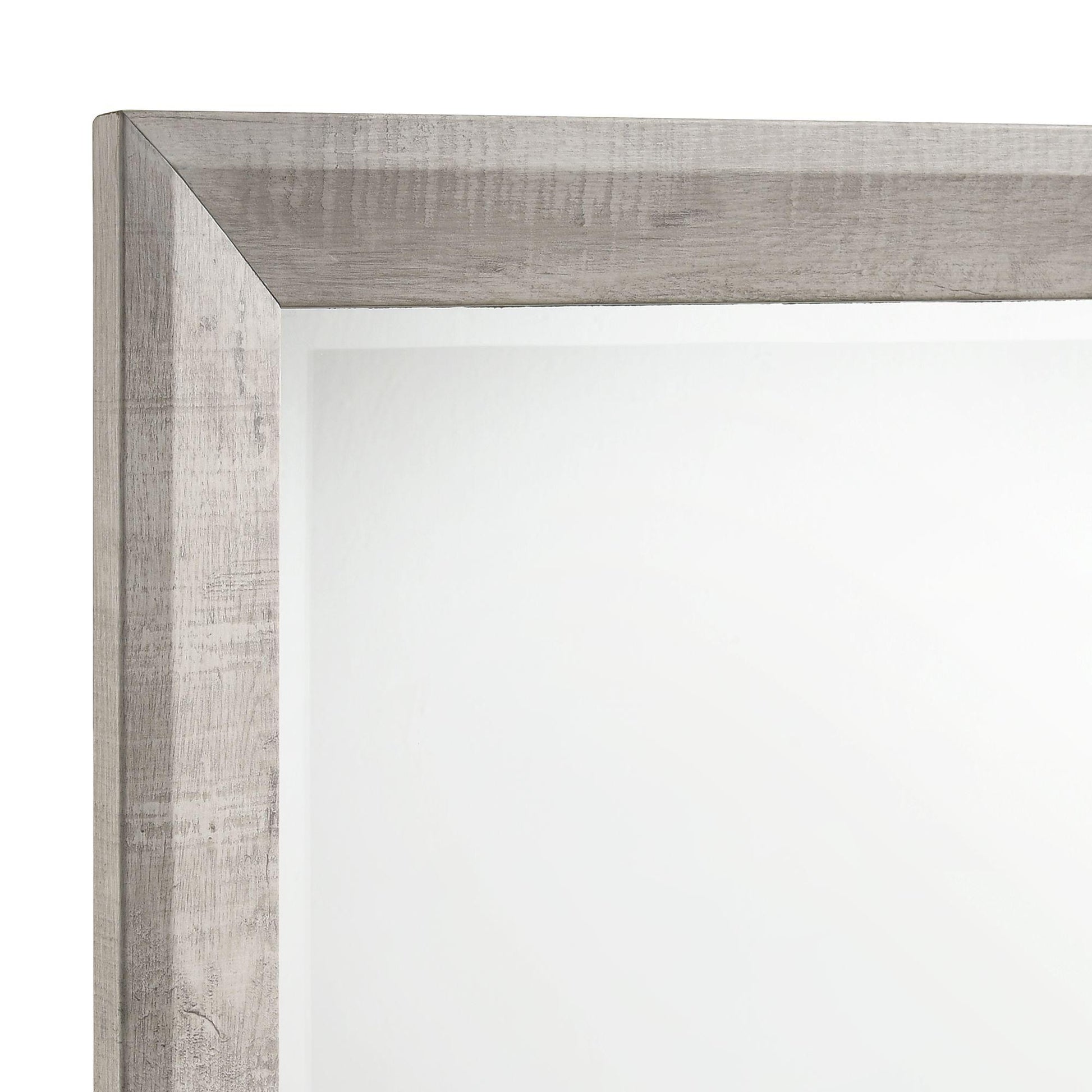 Elements International Ellen Dresser & Mirror Set White - American Furniture of Slidell