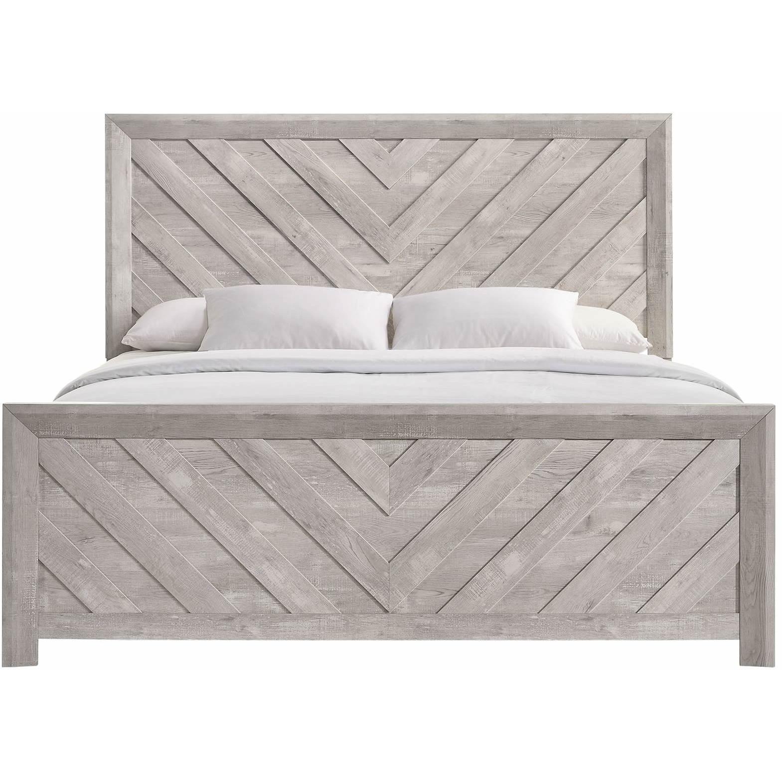 Elements International Ellen EL700KB King Bed - White - American Furniture of Slidell