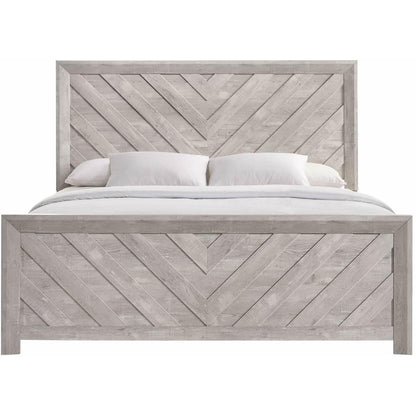 Elements International Ellen EL700KB King Bed - White - American Furniture of Slidell