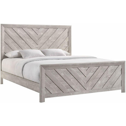 Elements International Ellen EL700KB King Bed - White - American Furniture of Slidell