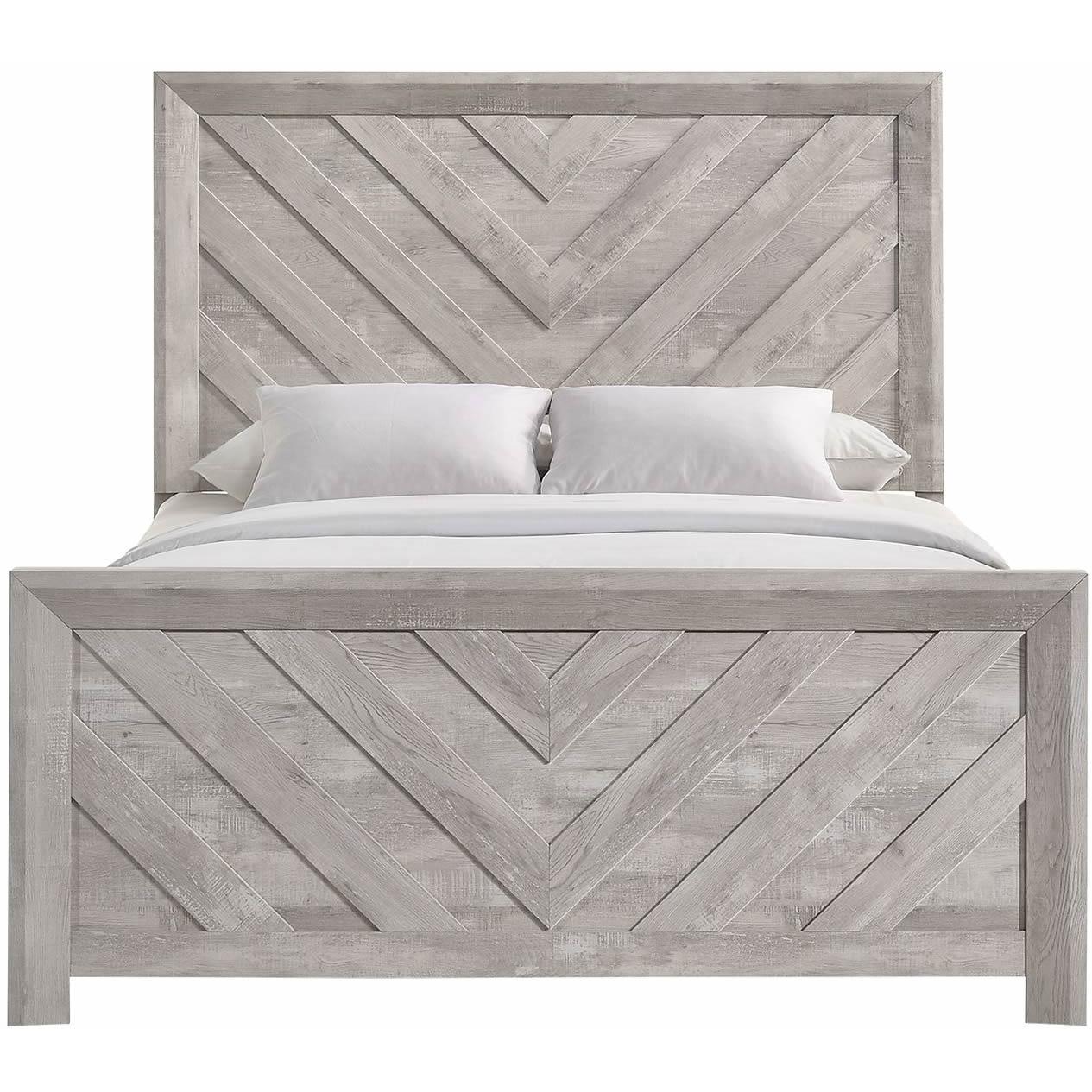 Elements International Ellen EL700QB Queen Bed - White - American Furniture of Slidell