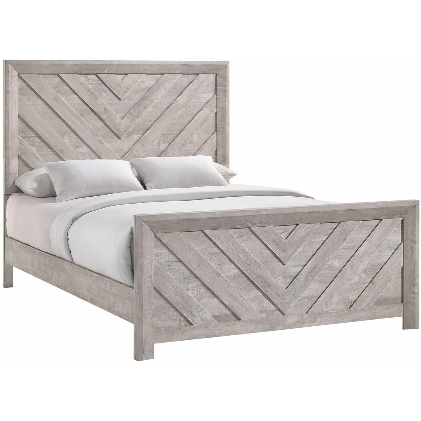 Elements International Ellen EL700QB Queen Bed - White - American Furniture of Slidell