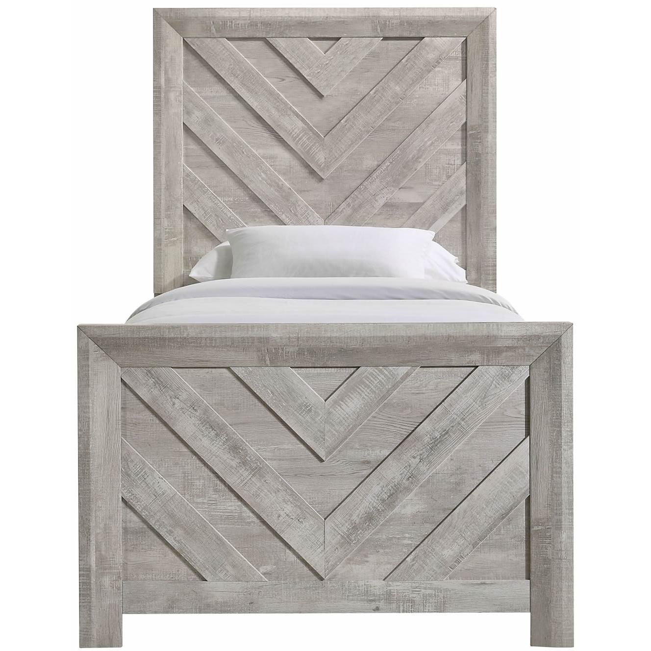 Elements International Ellen EL700TB Twin Bed - White - American Furniture of Slidell