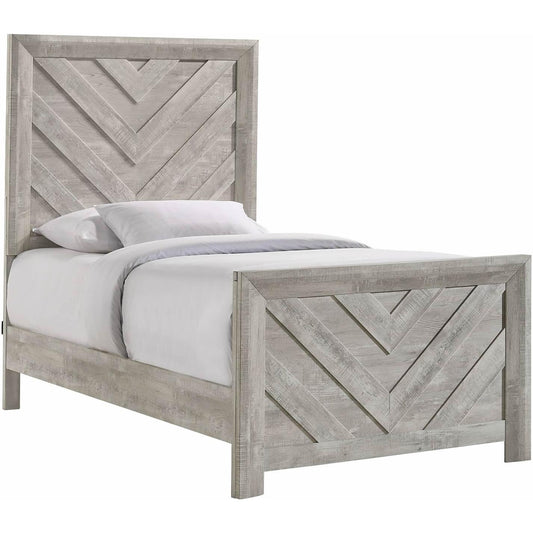 Elements International Ellen EL700TB Twin Bed - White - American Furniture of Slidell