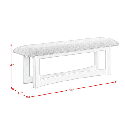 Elements International Elma D - 9990 - 7 - BN Dining Bench - American Furniture of Slidell