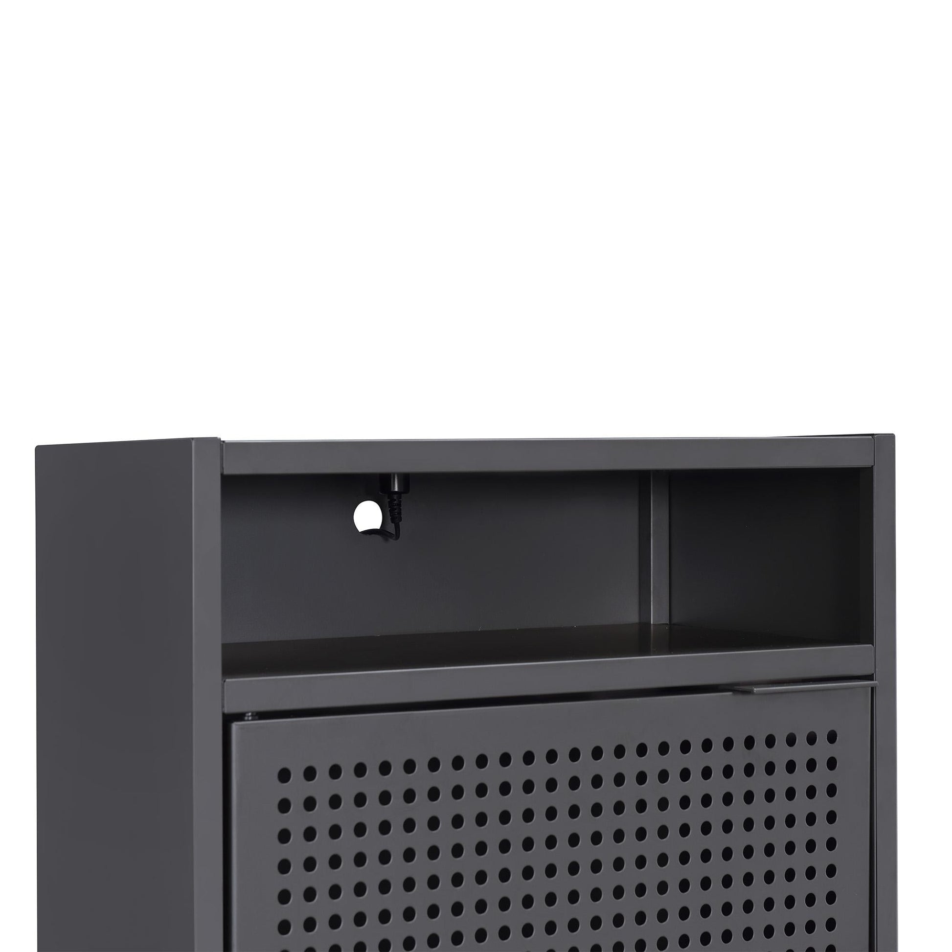 Elements International Ember CEB300NSE Nightstand - Gray - American Furniture of Slidell