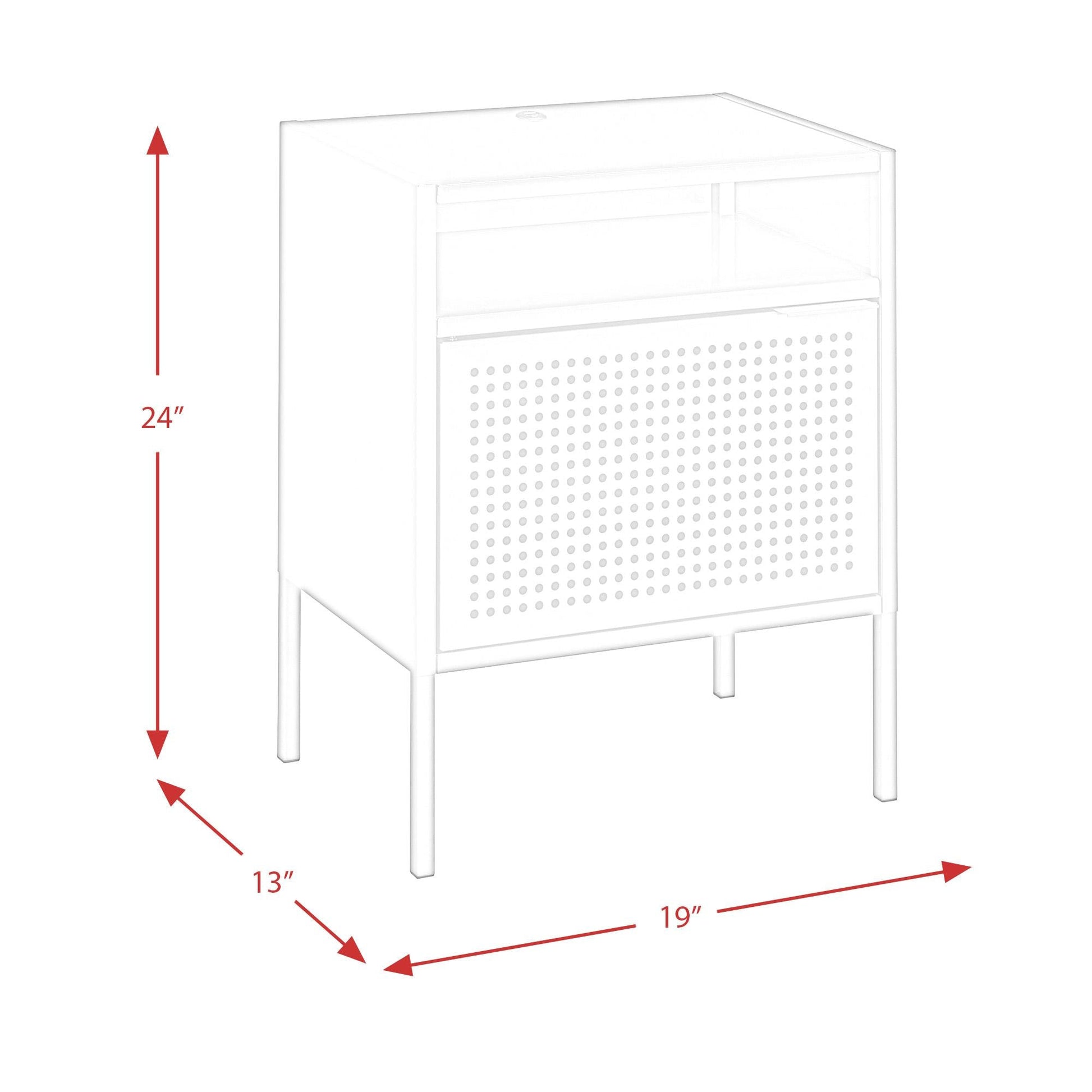 Elements International Ember CEB300NSE Nightstand - Gray - American Furniture of Slidell