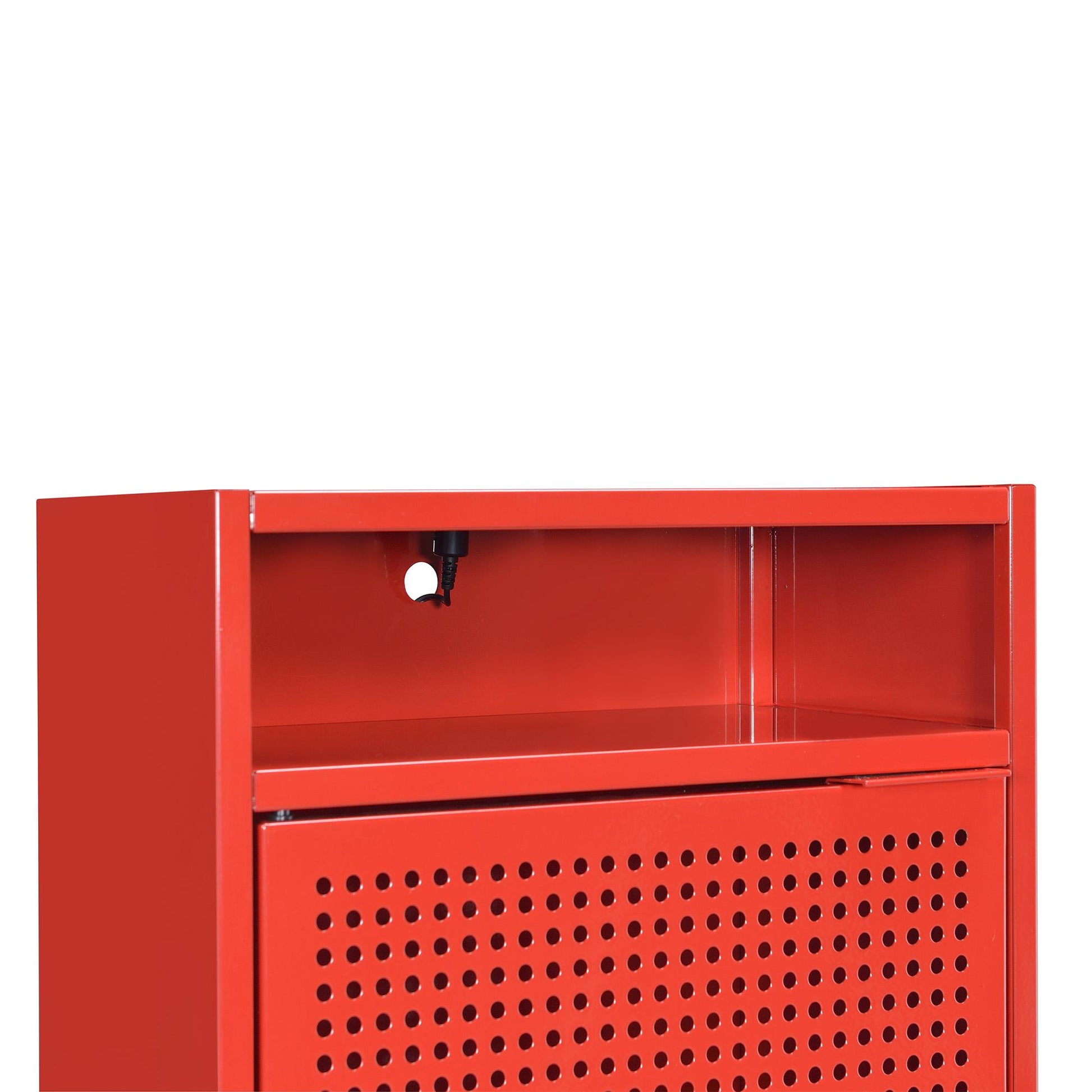 Elements International Ember CEB400NSE Nightstand - Red - American Furniture of Slidell