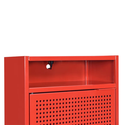 Elements International Ember CEB400NSE Nightstand - Red - American Furniture of Slidell