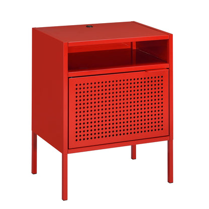 Elements International Ember CEB400NSE Nightstand - Red - American Furniture of Slidell